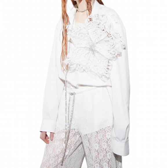 NEW OMELIA ATELIER unisex redesigned shirt 132 in white